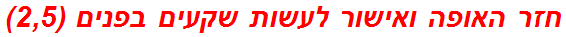 חזר האופה ואישור לעשות שקעים בפנים (2,5)