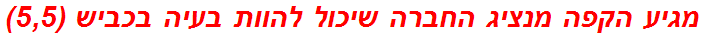 מגיע הקפה מנציג החברה שיכול להוות בעיה בכביש (5,5)