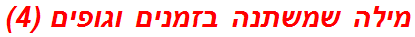 מילה שמשתנה בזמנים וגופים (4)