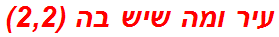 עיר ומה שיש בה (2,2)