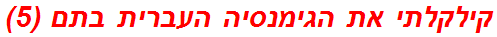 קילקלתי את הגימנסיה העברית בתם (5)