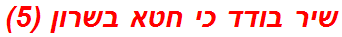 שיר בודד כי חטא בשרון (5)