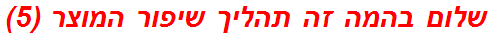 שלום בהמה זה תהליך שיפור המוצר (5)