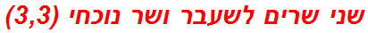 שני שרים לשעבר ושר נוכחי (3,3)