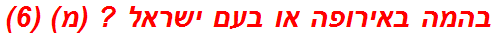 בהמה באירופה או בעם ישראל ? (מ) (6)