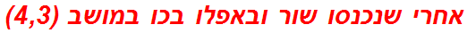 אחרי שנכנסו שור ובאפלו בכו במושב (4,3)