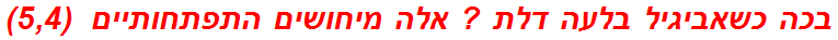 בכה כשאביגיל בלעה דלת ? אלה מיחושים התפתחותיים  (5,4)