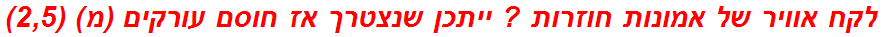 לקח אוויר של אמונות חוזרות ? ייתכן שנצטרך אז חוסם עורקים (מ) (2,5)