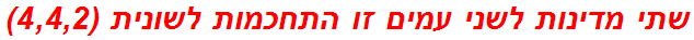 שתי מדינות לשני עמים זו התחכמות לשונית (4,4,2)