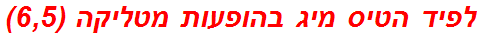 לפיד הטיס מיג בהופעות מטליקה (6,5)