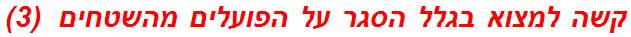 קשה למצוא בגלל הסגר על הפועלים מהשטחים  (3)