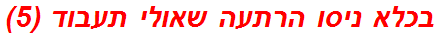 בכלא ניסו הרתעה שאולי תעבוד (5)