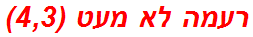 רעמה לא מעט (4,3)