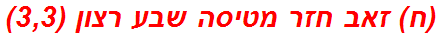 (ח) זאב חזר מטיסה שבע רצון (3,3)