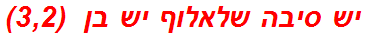 יש סיבה שלאלוף יש בן  (3,2)
