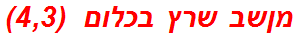 מןשב שרץ בכלום  (4,3)
