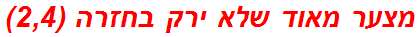 מצער מאוד שלא ירק בחזרה (2,4)