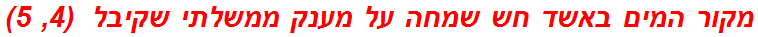 מקור המים באשד חש שמחה על מענק ממשלתי שקיבל  (4, 5)