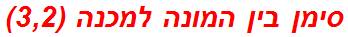 סימן בין המונה למכנה (3,2)