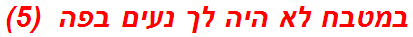 במטבח לא היה לך נעים בפה  (5)