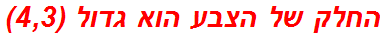 החלק של הצבע הוא גדול (4,3)