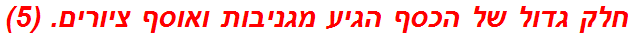 חלק גדול של הכסף הגיע מגניבות ואוסף ציורים. (5)
