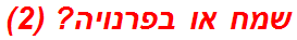 שמח או בפרנויה? (2)