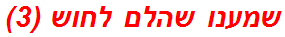 שמענו שהלם לחוש (3)